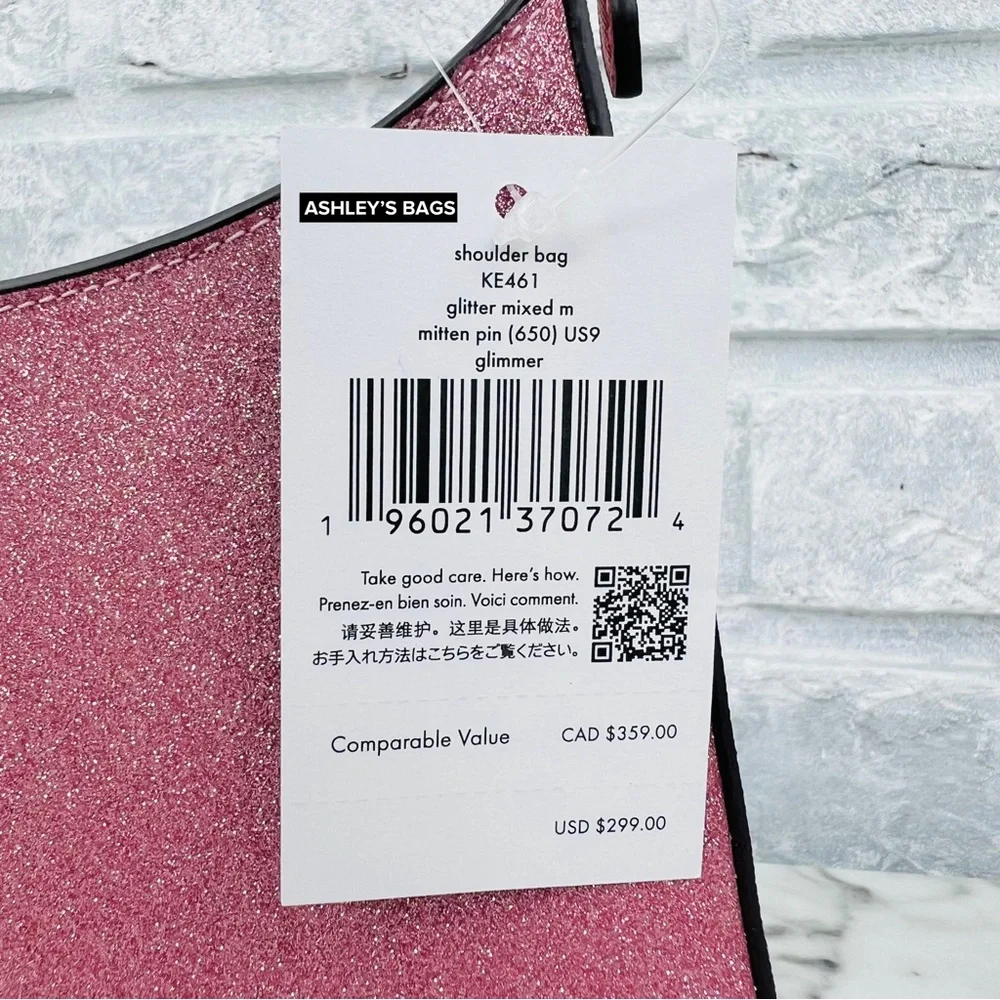 Kate Spade Glimmer Glitter Shoulder Bag In Mitten Pink - Picture 11 of 11